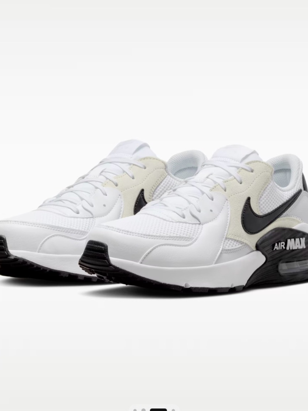 Nike White and Black Air Max Low-Top Sneakers